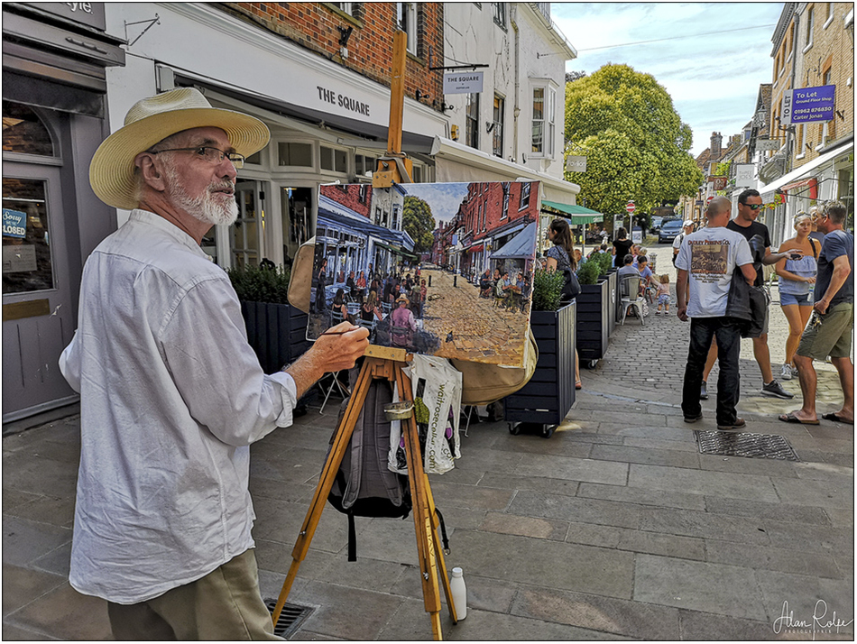The artist in the Square