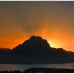 Sunset over Jackson Lake