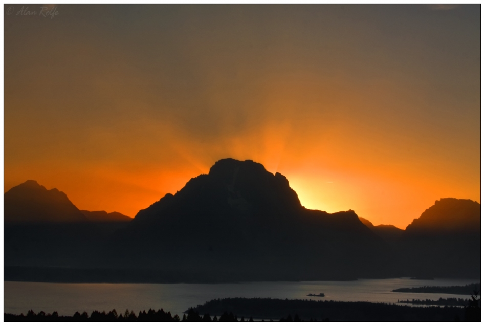 Sunset over Jackson Lake