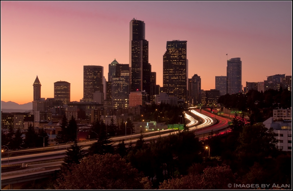 Seattle at sunset